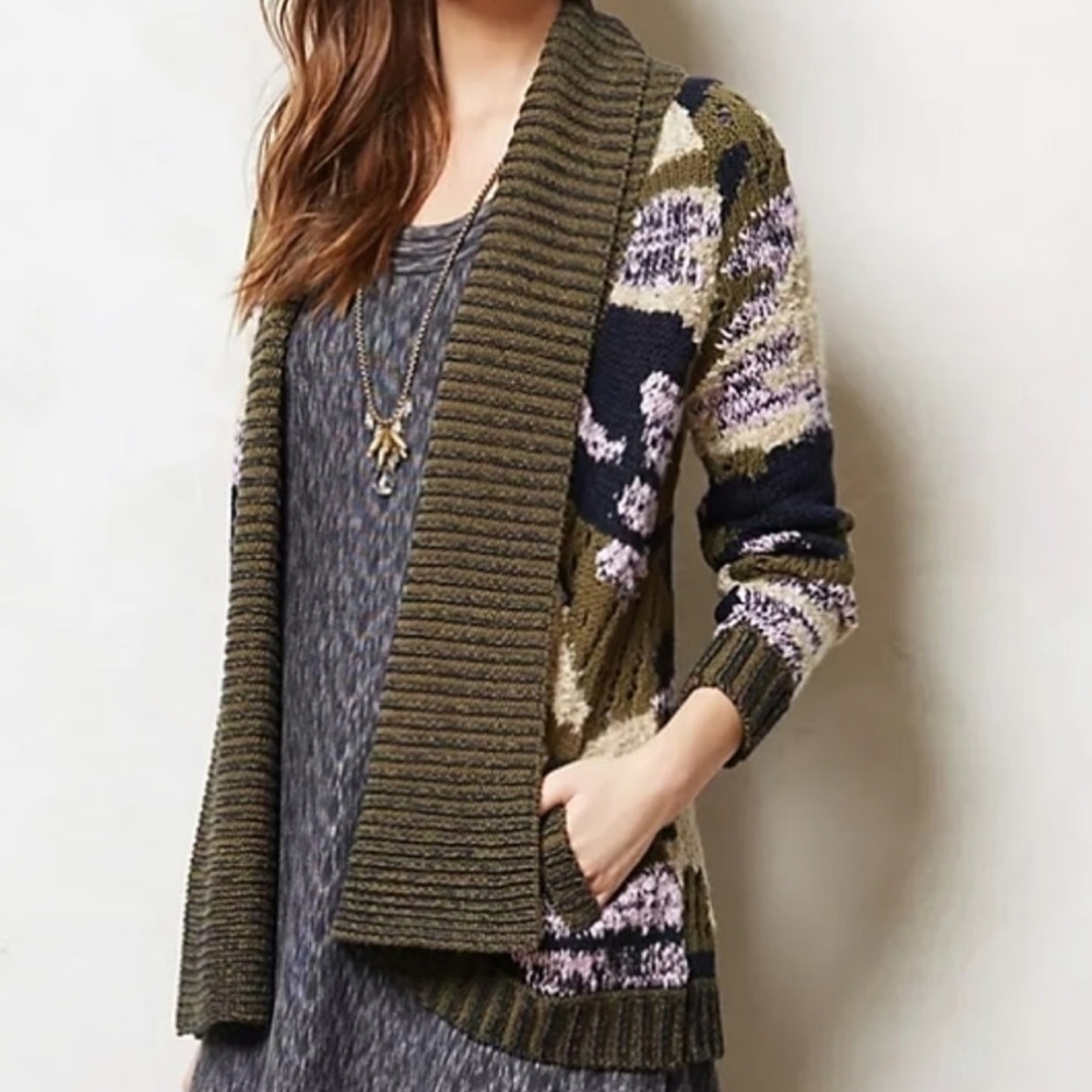 Anthropologie Sleeping on Snow Cardigan